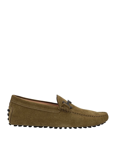 TOD'S Loafers Military green Soft Leather
