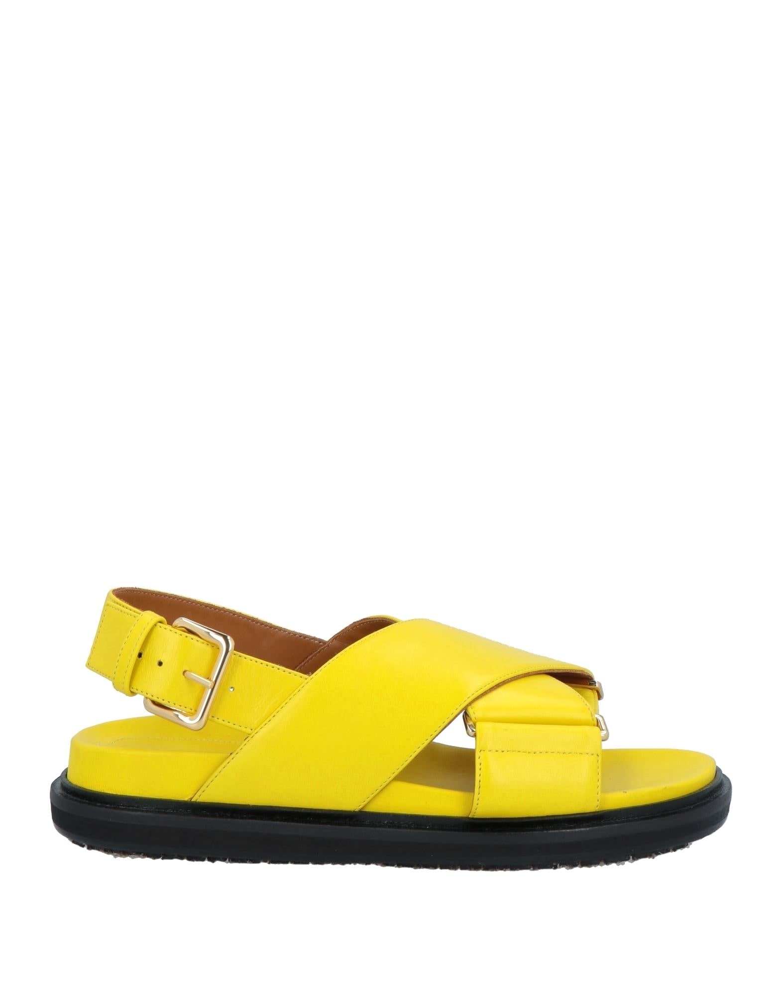 MARNI SANDALS RAW SIENNA【関税・送料込】 ブラウン レザー製クリスクロスサンダル | Marni