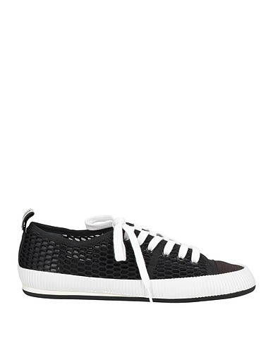 PREMIATA Sneakers Black Leather, Textile fibers