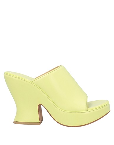 BOTTEGA VENETA Sandals Lime green Soft Leather