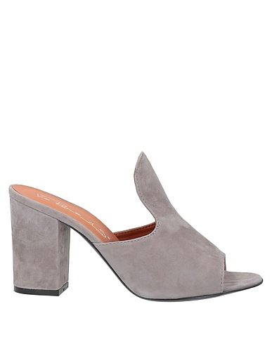 VIA ROMA 15 Sandals Grey Leather