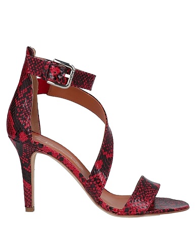 VIA ROMA 15 Sandals Red Soft Leather