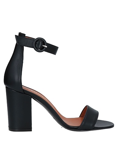 VIA ROMA 15 Sandals Black Soft Leather