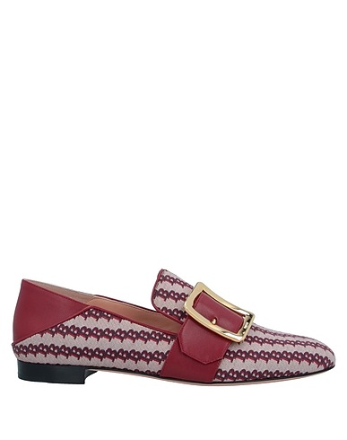BALLY Loafers Light pink Leather, Textile fibres