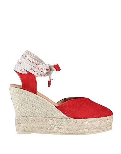 PHILOSOPHY di LORENZO SERAFINI per MANEBÍ Espadrillas Rosso Pelle