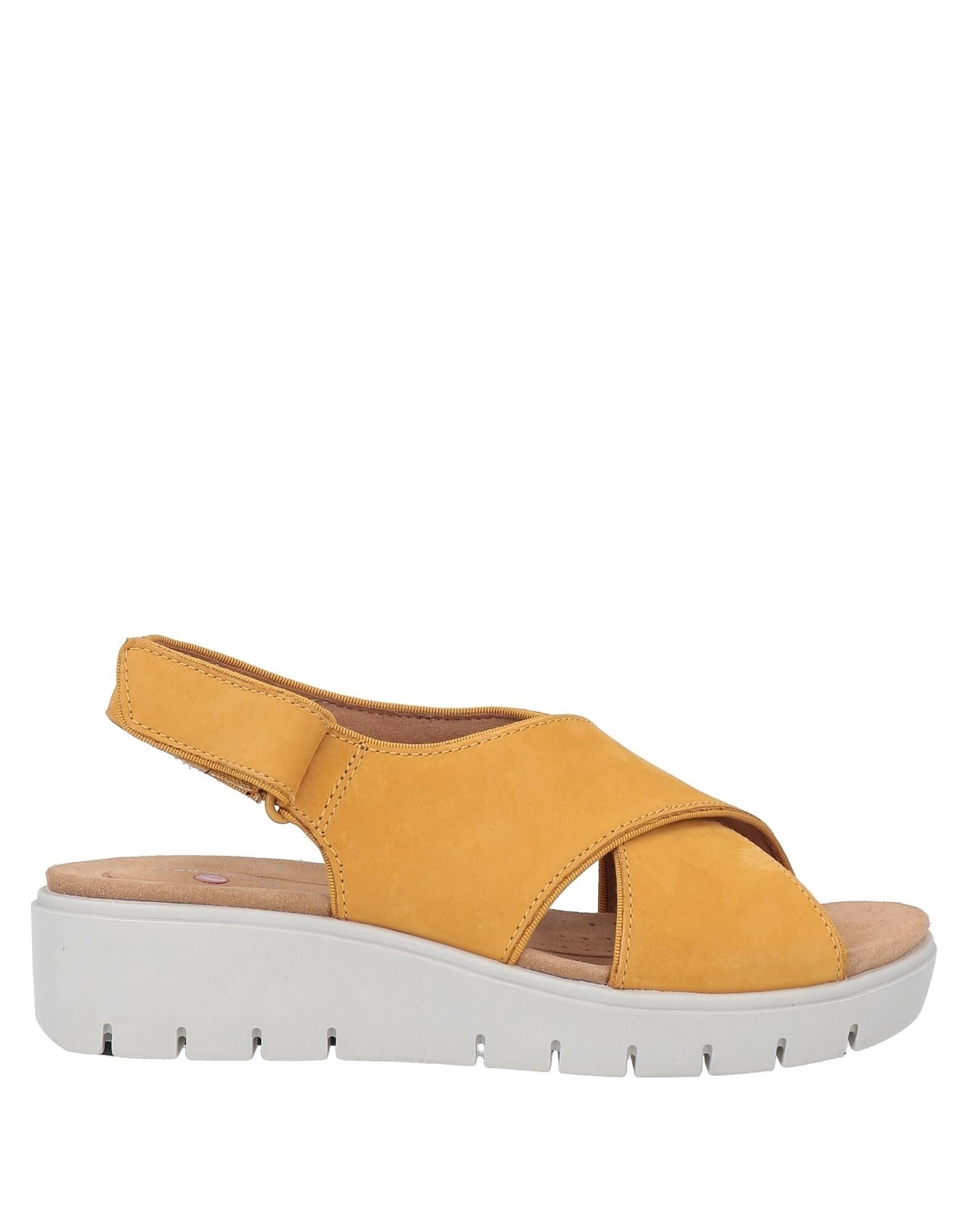 yellow clarks sandals