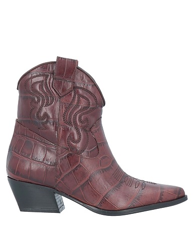 SPAZIOMODA Ankle boot Dark brown Leather