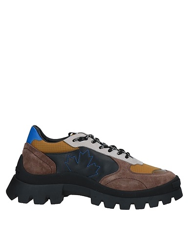 DSQUARED2 Sneakers Khaki Calfskin, Textile fibers