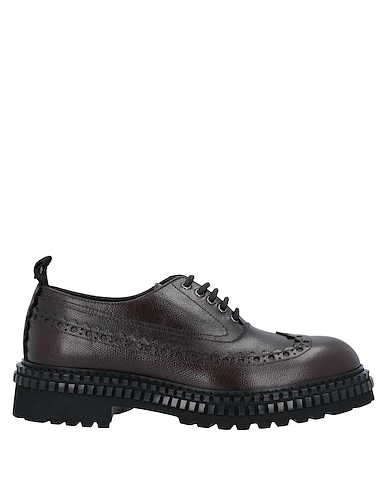 ATTIMONELLI'S Laced shoes Dark brown Soft Leather