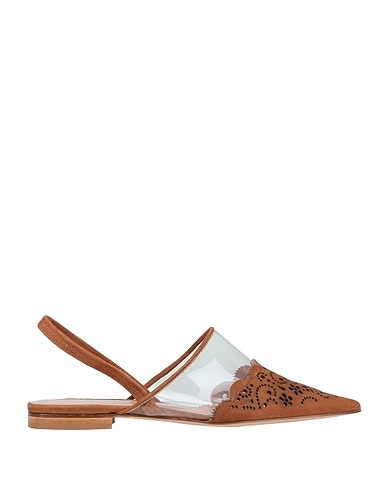 ERMANNO DI ERMANNO SCERVINO Ballet flats Brown Textile fibres