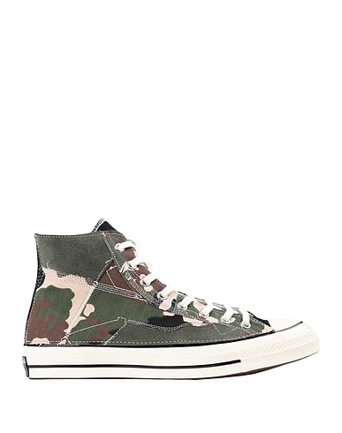CONVERSE Sneakers CHUCK 70 CANVAS LTD HI Military green Textile fibres, Leather