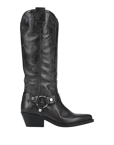 JANET & JANET Boots Dark brown Leather