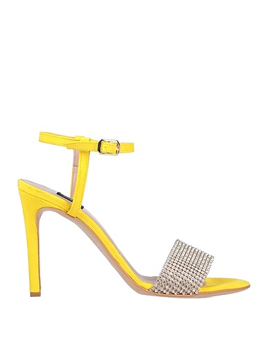 ISLO ISABELLA LORUSSO Sandali Giallo Fibre tessili