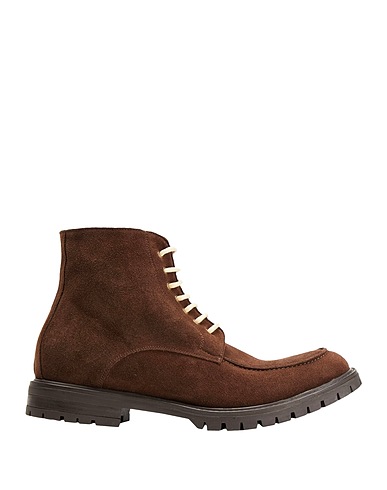 8 by YOOX Bottine LEATHER ANKLE BOOTS
 Moka 100% Cuir de veau