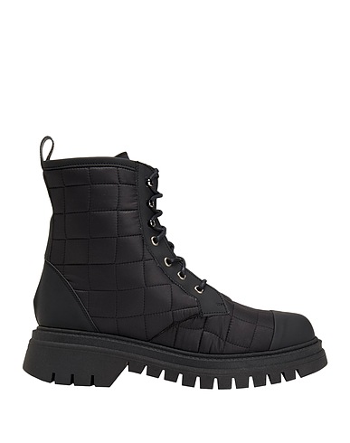 8 by YOOX Ankle boot NYLON QUILTED COMBAT ANKLE BOOT
 Black Textile fibers