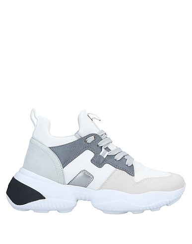 HOGAN Sneakers Ανοιχτό γκρι Ίνες υφασμάτων, Δέρμα