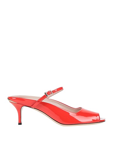 POLLINI Sandals Red Soft Leather