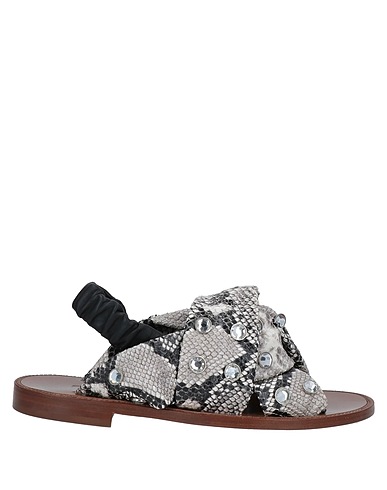 PINKO Sandals Grey Soft Leather