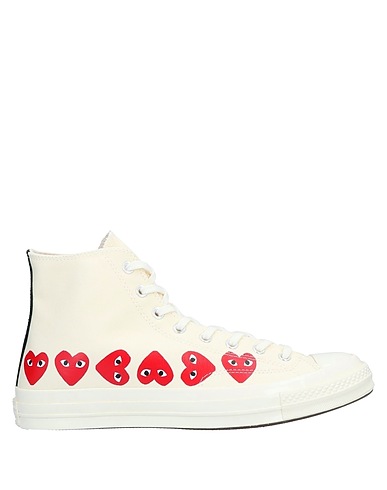 CONVERSE x COMME des GARÇONS PLAY Sneakers Ivory Textile fibers
