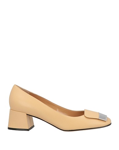 SERGIO ROSSI Court Beige Soft Leather