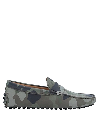 TOD'S Mocassino Verde militare Pelle