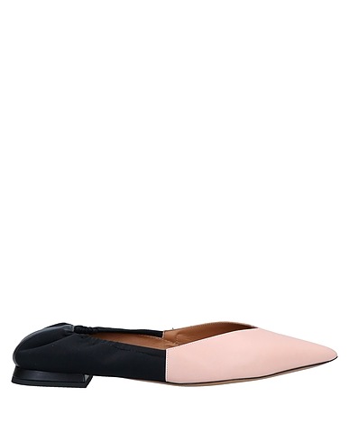 EMPORIO ARMANI Ballet flats Pink Calfskin, Textile fibres