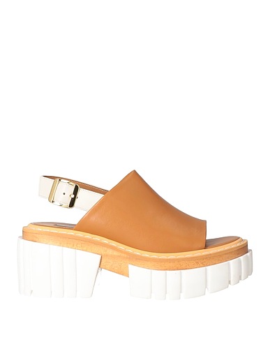 STELLA McCARTNEY Sandals Tan Textile fibres