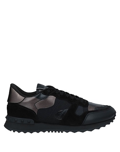 VALENTINO GARAVANI Sneakers Negro Cuero, Fibras textiles