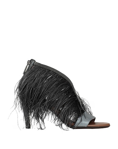 BRUNELLO CUCINELLI Sandals Charcoal Leather