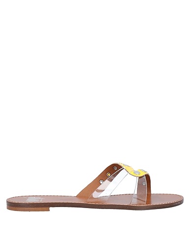 OVYÉ Sandals Yellow Textile fibers, Plastic