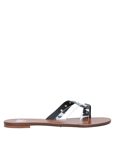 OVYÉ Sandals Black Textile fibres, Plastic