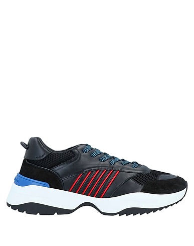 DSQUARED2 Sneakers Black Leather, Textile fibers
