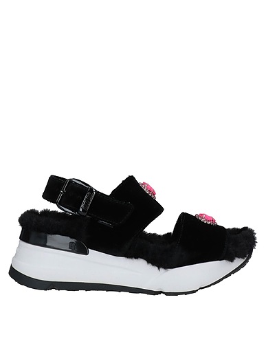 RUCOLINE Sandals Black Textile fibres
