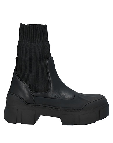 VIC MATIĒ Ankle boot Black Soft Leather, Textile fibers