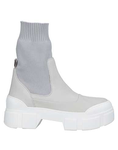 VIC MATIĒ Ankle boot Light grey Soft Leather, Textile fibres