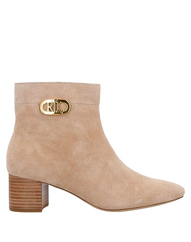 LAUREN RALPH LAUREN Ankle boot Beige Leather