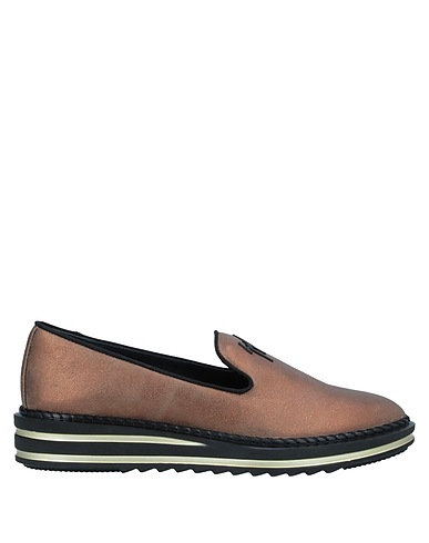 GIUSEPPE ZANOTTI Loafers Bronze Leather