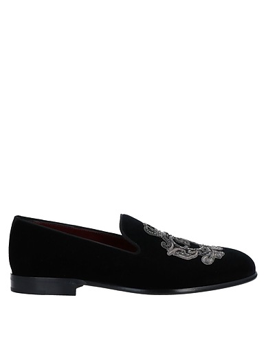 DOLCE&GABBANA Loafers Black Textile fibers