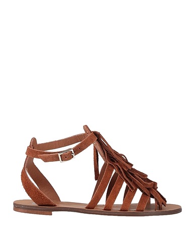 OVYÉ Sandals Brown Soft Leather
