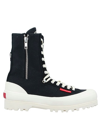 PAURA x SUPERGA Ankle boot Black Textile fibres, Leather