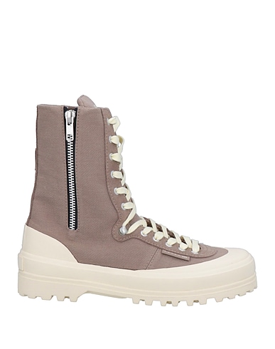 PAURA x SUPERGA Ankle boot Khaki Textile fibres, Leather