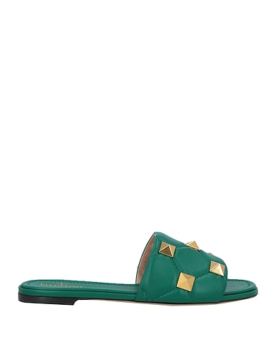 VALENTINO GARAVANI Sandals Emerald green Leather
