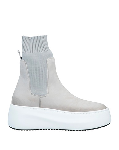 VIC MATIĒ Ankle boot Light grey Soft Leather, Textile fibres
