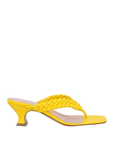 ANNA F. Flip flops Yellow Leather