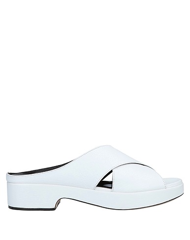 BY FAR Sandals White Soft Leather