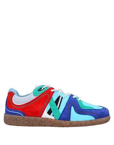 GANNI Sneakers Blue Leather, Textile fibres