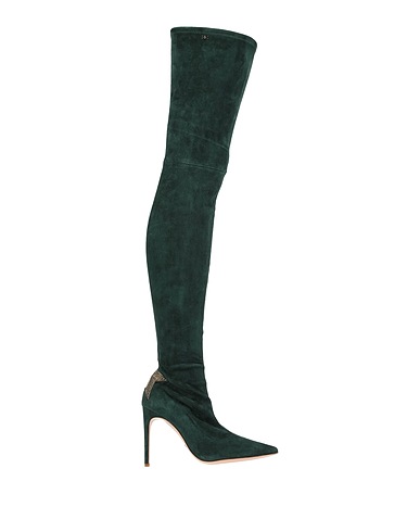 ELISABETTA FRANCHI Boots Dark green Leather