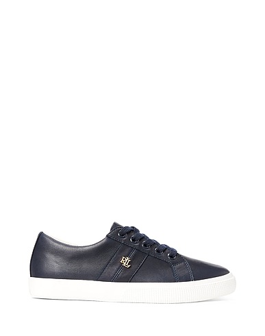 LAUREN RALPH LAUREN Sneakers JANSON II NAPPA LEATHER SNEAKER
 Midnight blue 100% Cow leather