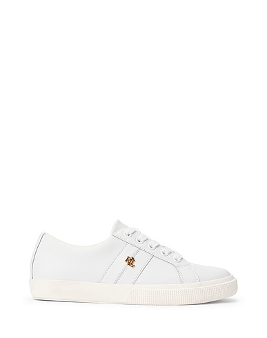 LAUREN RALPH LAUREN Sneakers JANSON II LEATHER SNEAKER
 White 100% Cow leather