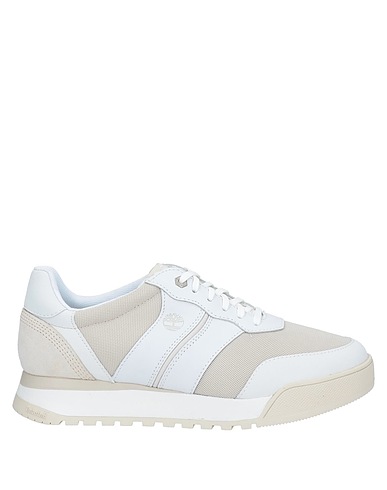 TIMBERLAND Sneakers White Leather, Textile fibres